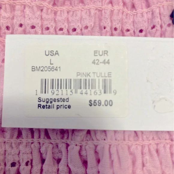 BB Dakota Steve Madden Pink Tulle Blouse size L - Picture 5 of 6